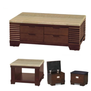 F63-11 186#胡桃色大茶几 特大 12MM白岩板