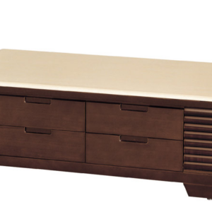 F63-13 186#胡桃色大茶几 12MM白岩板