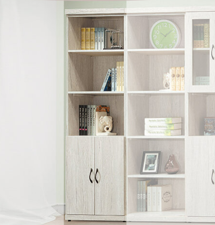 D623-2 炭燒白2尺雙門書櫃