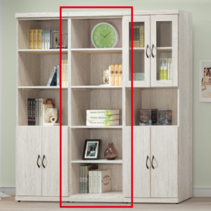 D623-3 炭燒白2尺開放式書櫃