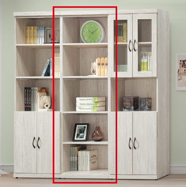 D623-3 炭燒白2尺開放式書櫃