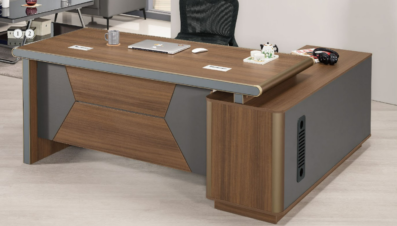 A1555-1 布魯諾6.6尺辦公桌 正向 不含活動櫃