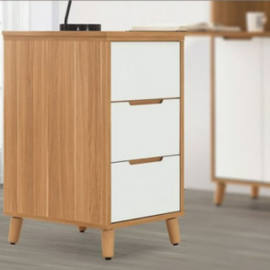 D626-3 肯詩特烤白雙色1.3尺三抽櫃