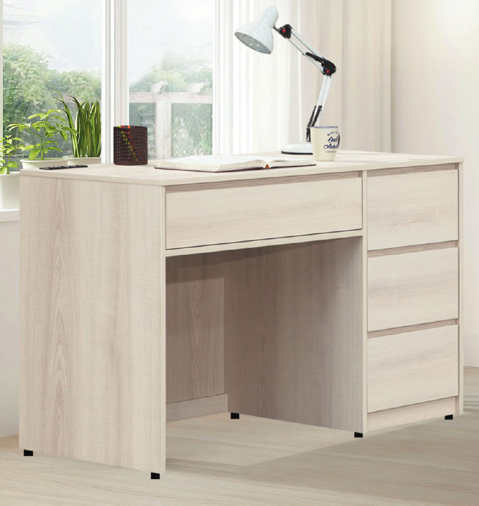 D627-1 卡洛琳北美杉木4尺書桌 附USB插座