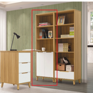 D626-5 肯詩特烤白雙色2尺雙門書櫃