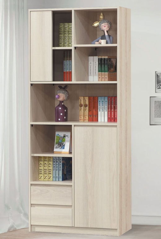 D627-3 卡洛琳北美杉木3尺書櫃 內附*5活動隔板