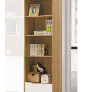 D626-6 肯詩特烤白雙色2尺一抽書櫃