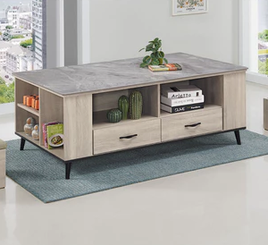 F67-2 1號150公分芋頭色大茶几 含岩板12MM+小椅*2