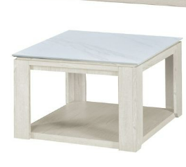 F70-3 白雪松小茶几 12MM白岩板