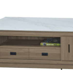 F71-1 亞格灰橡大茶几 12MM白岩板