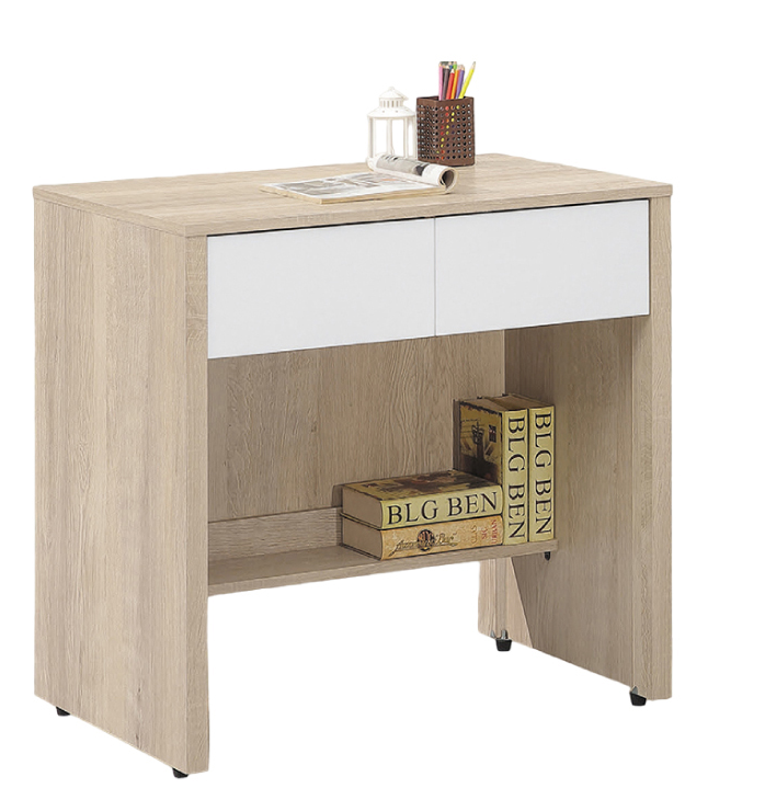 D629-4 肯詩特原橡雙色2.7尺二抽書桌