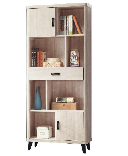 D631-2 布萊德3尺書櫃 一抽二門