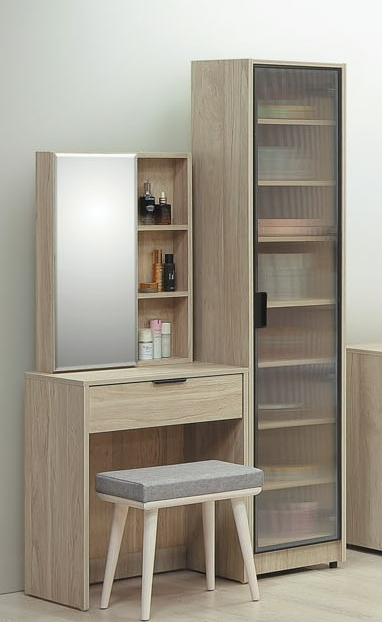 E48-6 汎芮德2尺鏡台 含椅 不含單門收納櫃