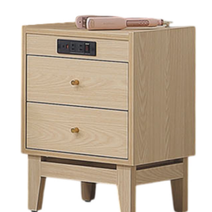 E59-10喬伊原木色1.3尺USB二抽邊櫃