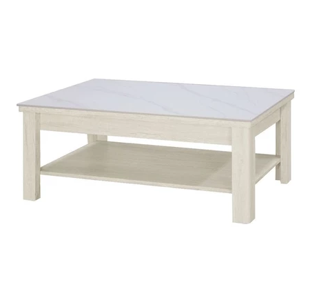 F73-8 3002#雪松大茶几 木面+白岩板