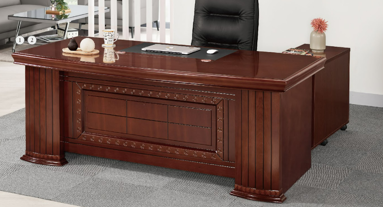 A1563-2 安得魯6.6尺辦公桌 全組 反向