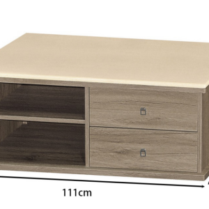 F74-4 H45灰橡大茶几 白砂石面 無面