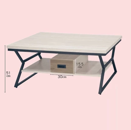 F77-5 8型白梧桐有抽大茶几 木面/DIY
