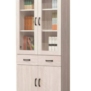 D635-1 鋼刷白中抽2.6尺書櫥