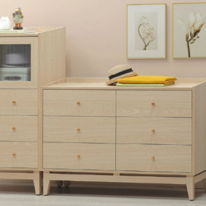 E62-3 喬伊原木色六斗櫃 三節滑軌