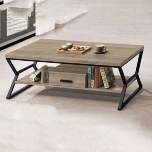 F78-2 315#工業風木面灰橡大茶几