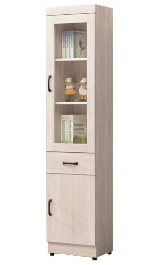 D635-2 鋼刷白中抽1.3尺書櫥