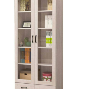 D635-3 鋼刷白下抽2.6尺書櫥