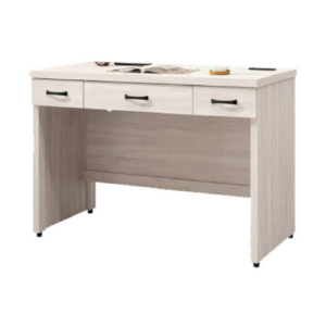 D635-5 鋼刷白4尺三抽電腦桌