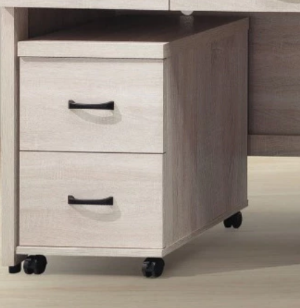 D635-7 鋼刷白兩抽活動櫃