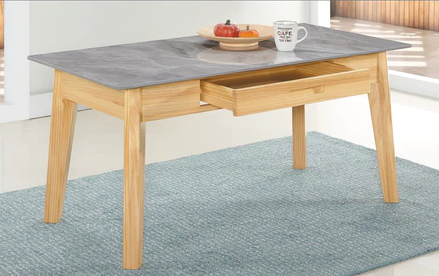 F79-3 6號120公分 松木大茶几 不組裝 組裝費+200 含岩板12MM