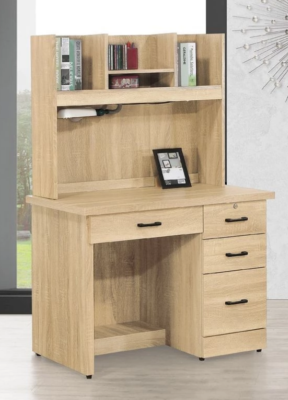 D638-1 黛芙妮3.2尺書桌 原切色 全組