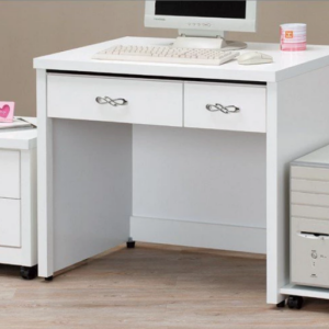 D639-1 白色3.8尺書桌 全組 含活動櫃 + 主機架