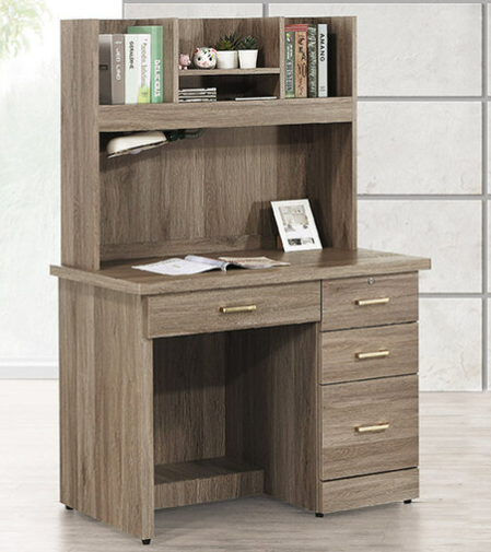 D638-5 黛芙妮3.2尺書桌 全組 灰橡色