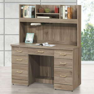 D638-7 黛芙妮4尺書桌 全組 灰橡色