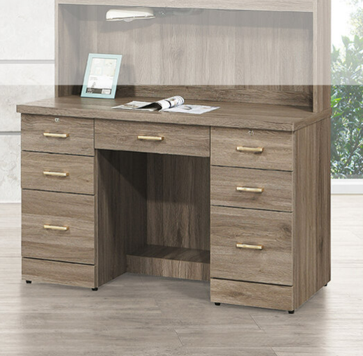 D638-8 黛芙妮4尺書桌 下座 灰橡色