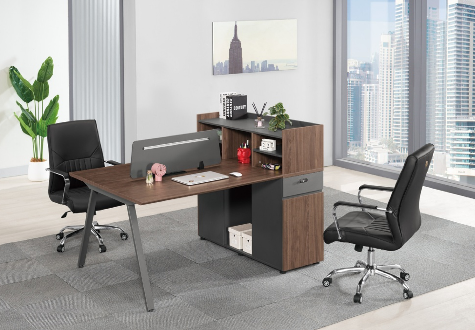 A1569-1 唐納德二人書架辦公桌 門抽雙邊造型 雙邊使用