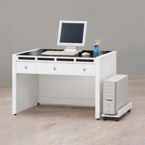 D639-7 貝多美白色4尺書桌 不含563活動櫃.544主機架