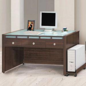 D639-8 貝多美胡桃4.8尺書桌 不含553活動櫃.554主機架、