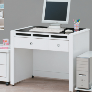 D639-10 貝多美白色3尺書桌 不含563活動櫃.544主機架