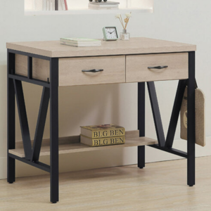 D640-5 淺橡3尺鐵架書桌