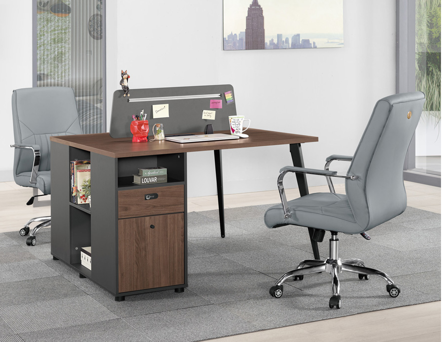 A1571-1 唐納德二人辦公桌 門抽雙邊造型 雙邊使用