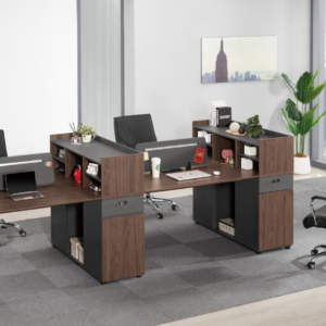 A1570-2 唐納德四人書架辦公桌 門抽雙邊造型 雙邊使用