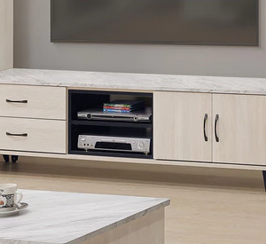 F83-3 維克斯原切白6尺電視櫃 白岩板