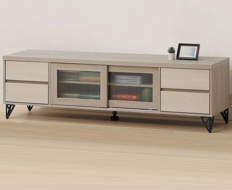 F84-6 曼哈頓6尺電視櫃 12MM白岩板