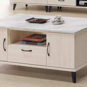 F83-6 維克斯原切白4尺大茶几 白岩板