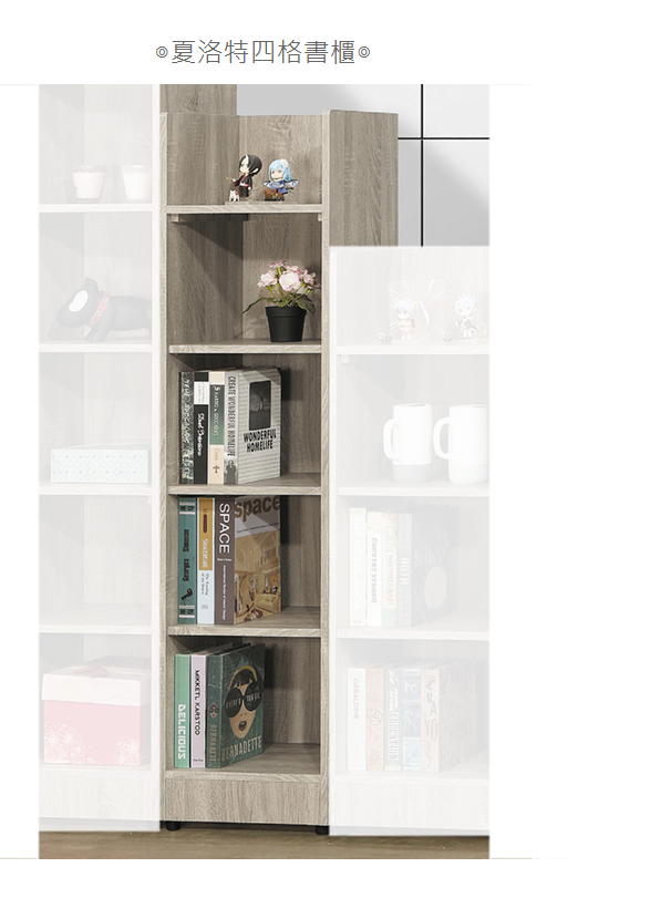 D642-5 夏洛特四格書櫃