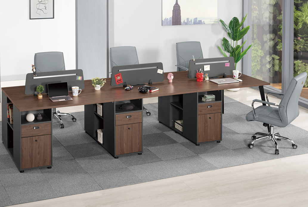 A1572-1 唐納德六人辦公桌 門抽雙邊造型 雙邊使用