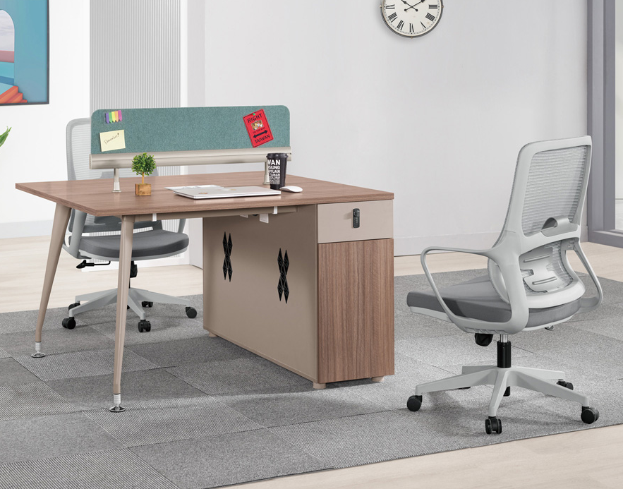 A1573-1 摩里斯二人辦公桌 門抽雙邊造型 雙邊使用