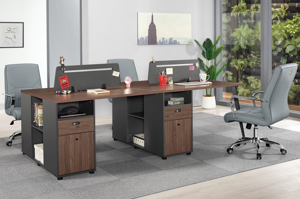 A1572-2 唐納德四人辦公桌 門抽雙邊造型 雙邊使用