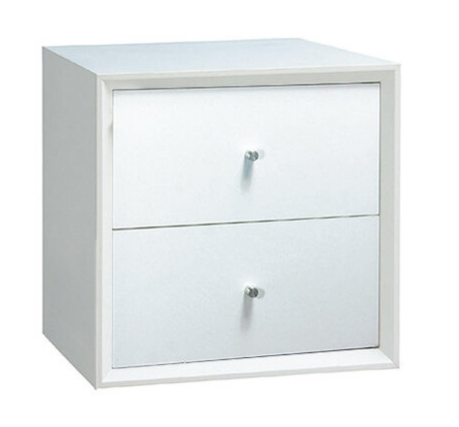 D644-5 白色疊疊樂雙抽櫃